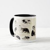 Mug:「ネコ食べ物ズと遊ズ」 マグカップ (正面左)