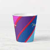 Mug – プルビアン（パープルレインボー） RFPMDesigns ©️ 2023 カフェラテマグ (正面)