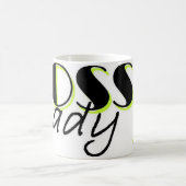 Mug (ライムグリーン)ボスの女性 コーヒーマグカップ (中央)