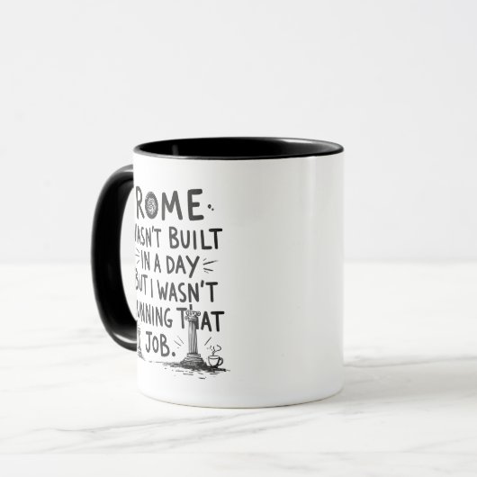 Mug,ローマのプロジェクトマネージャーは1日で建設されなかった マグカップ (正面左)