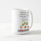 Mug – 上に昇る女性の3世代 コーヒーマグカップ (正面右)