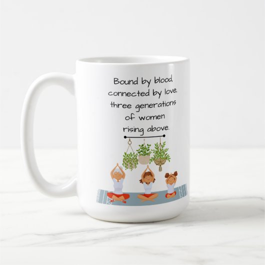 Mug – 上に昇る女性の3世代 コーヒーマグカップ (左)