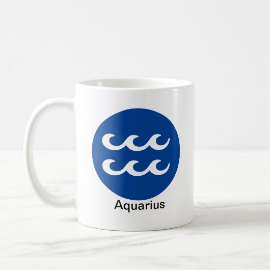Mug -〔占星術の〕十二宮図色(Aquarius) コーヒーマグカップ (左)