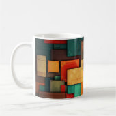 MUG - 多色のカラーブロック (前面) コーヒーマグカップ (左)