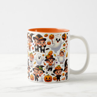 Mug 子供へ "Boo-Healy Brews: Halloweenおもしろい!" ツートーンマグカップ