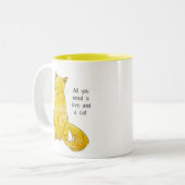 Mug – 必要なのは愛と猫 – 11oz ツートーンマグカップ (正面左)