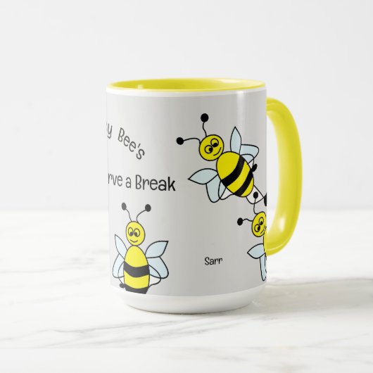 Mug :忙し Bee's マグカップ (正面右)