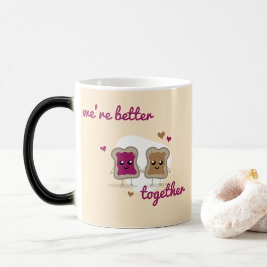 Mug – 愛情を分かち合うのに最適 モーフィングマグカップ (ドーナツ)