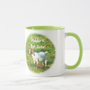 Mug「頑固だが可愛い」(ヤギの写真) マグカップ