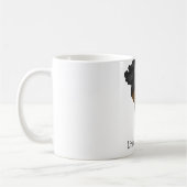 Mug -黒/アフリカ人かわいい女性博士 コーヒーマグカップ (左)