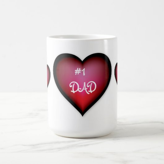 Mug/#1パパ(ハートあり) コーヒーマグカップ (中央)