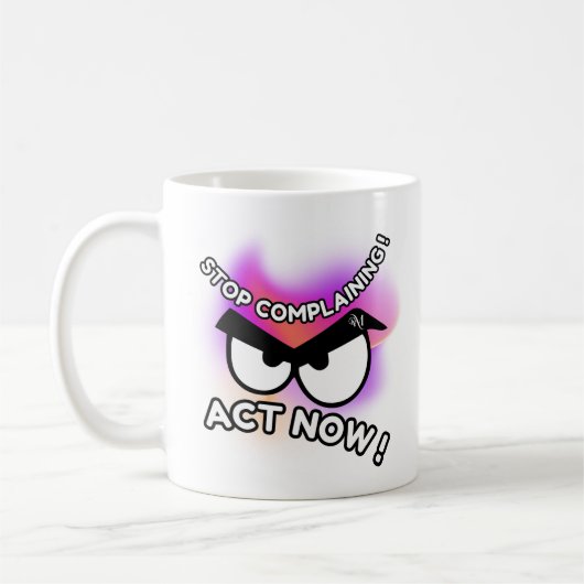 Mug 11oz : Act Now (white) コーヒーマグカップ (左)
