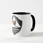 Mug 2 couleurs Blanc/Noir avec logo マグカップ (正面右)