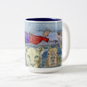 Mug#2 Joanna Flying over Animals ツートーンマグカップ (正面右)