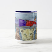 Mug#2 Joanna Flying over Animals ツートーンマグカップ (中央)