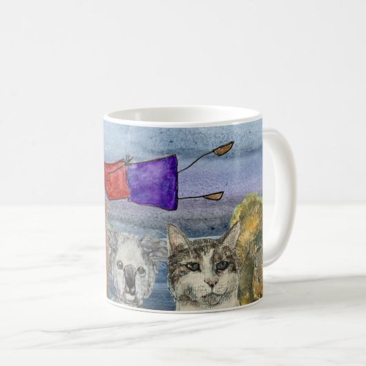 Mug #3 Joanna Flying Over Animals  コーヒーマグカップ (正面右)
