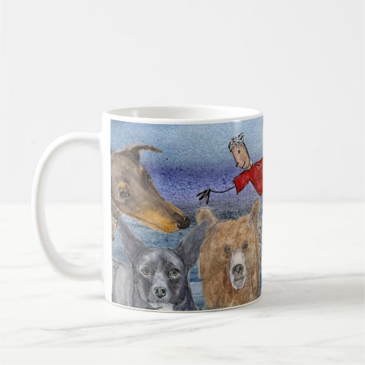 Mug #3 Joanna Flying Over Animals  コーヒーマグカップ (左)