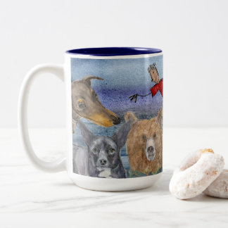 Mug #3 Joanna Flying Over Animals  ツートーンマグカップ