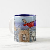 Mug #3 Joanna Flying Over Animals  ツートーンマグカップ (正面左)