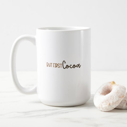 Mug (443 ml) - But First Cocoa コーヒーマグカップ (ドーナツ)