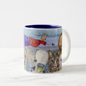 Mug #4 Joanna Flying Over Animals ツートーンマグカップ (正面右)