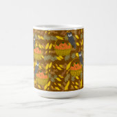 Mug à Café Hibou et Citrouilles d'Automne コーヒーマグカップ (中央)