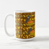 Mug à Café Hibou et Citrouilles d'Automne コーヒーマグカップ (左)