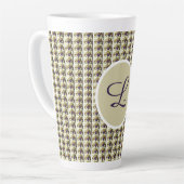 Mug à café latte monogrammé en vitrail personnalis カフェラテマグ (左アングル)