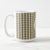 Mug à café latte monogrammé en vitrail personnalis コーヒーマグカップ (左)