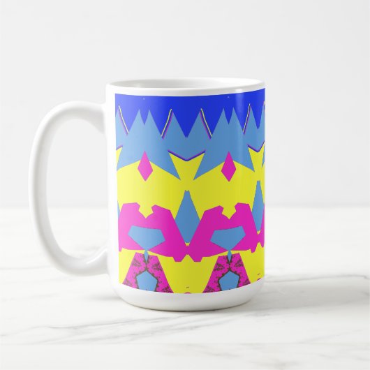 Mug, A classic multicolor seamless pattern design コーヒーマグカップ (左)