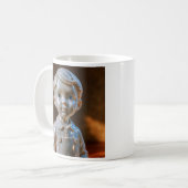 Mug à l'image d'un petit garçon 3D. コーヒーマグカップ (正面左)