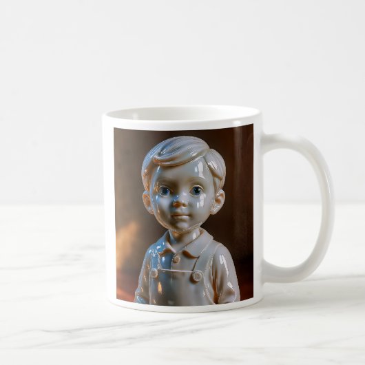 Mug à l'image d'un petit garçon 3D. コーヒーマグカップ (右)