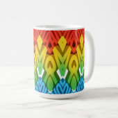 Mug, A vibrant colorful zigzag pattern design コーヒーマグカップ (正面右)