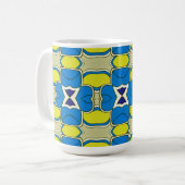 Mug, A vibrant multicolor seamless pattern design コーヒーマグカップ (正面左)