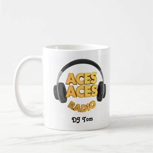 mug Aces logo Tom コーヒーマグカップ (左)