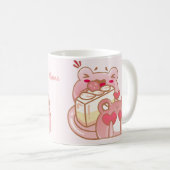 Mug adorable frogs sharing a cake コーヒーマグカップ (正面右)