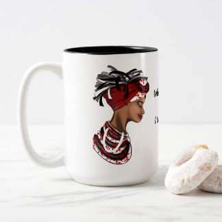 Mug African Woman, Reflections ツートーンマグカップ