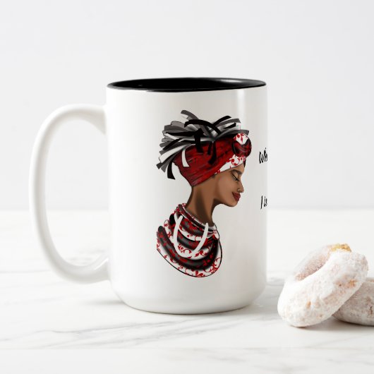 Mug African Woman, Reflections ツートーンマグカップ (ドーナツ)