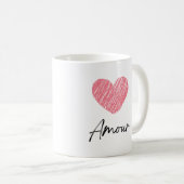 Mug Amour コーヒーマグカップ (正面右)