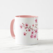 Mug aquarelle Fleurs de Cerisiers マグカップ (正面左)