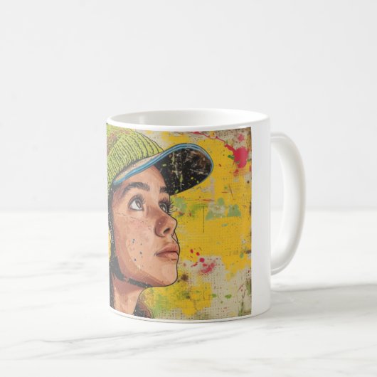 Mug art abstrait コーヒーマグカップ (正面右)