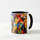 Mug art abstrait マグカップ (正面右)