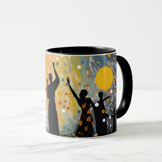 Mug art abstrait マグカップ (正面右)