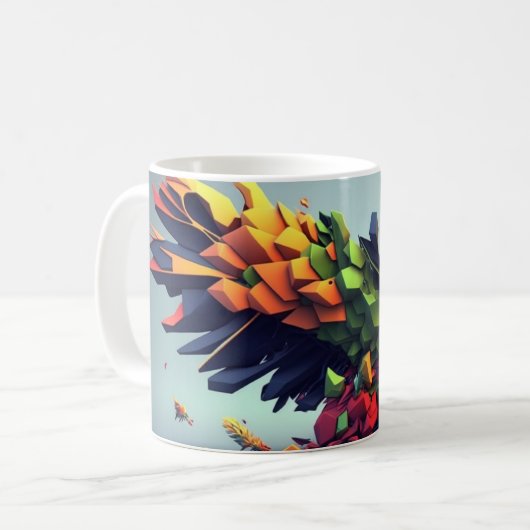 Mug art abstrait Aigle コーヒーマグカップ (正面左)