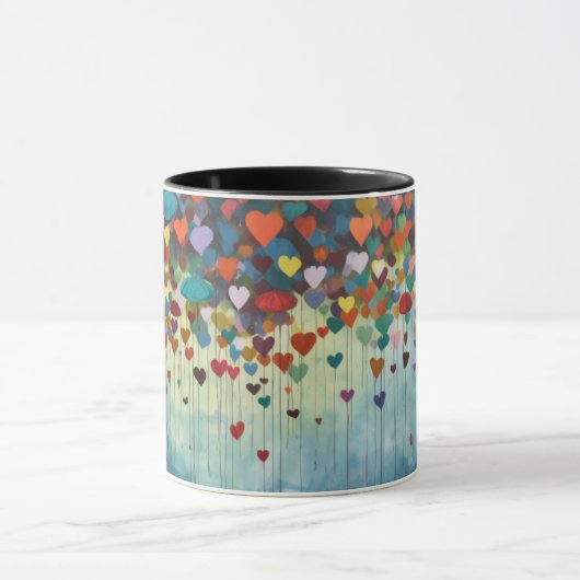Mug art abstrait coeur マグカップ (中央)