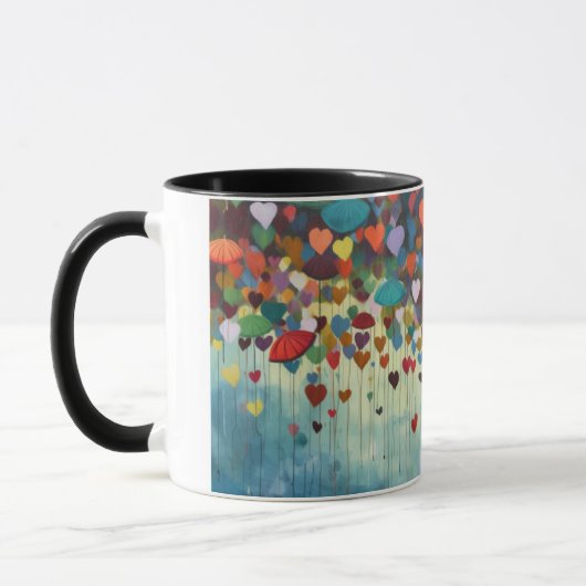 Mug art abstrait coeur マグカップ (左)