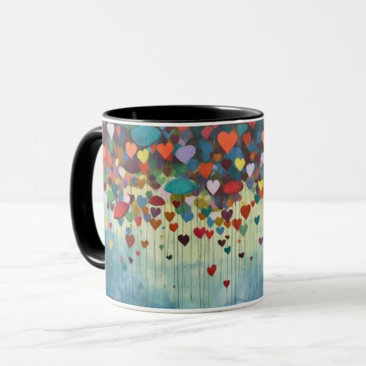 Mug art abstrait coeur マグカップ (正面左)