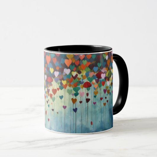 Mug art abstrait coeur マグカップ (正面右)