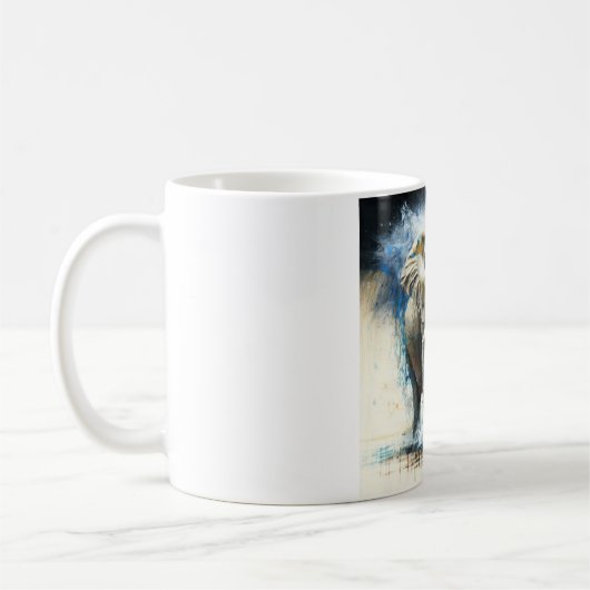 Mug art abstrait éléphant コーヒーマグカップ (左)