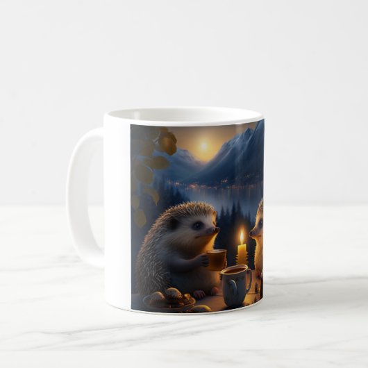 Mug art abstrait Hérison コーヒーマグカップ (正面左)